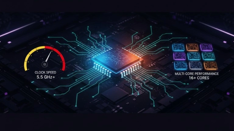 High clock speed and multi core performance highlight key factors in Laptop vs Desktop CPU performance comparison.